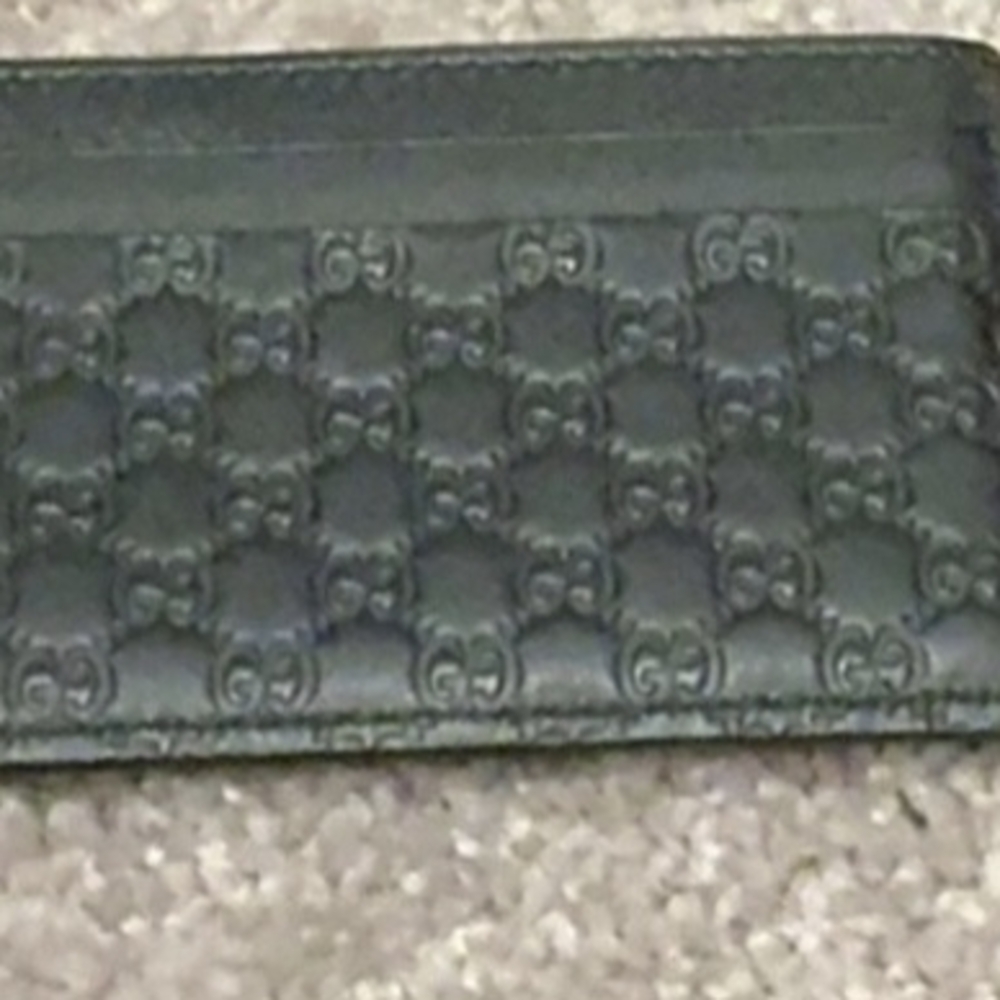 Gucci Embossed Black Card Case